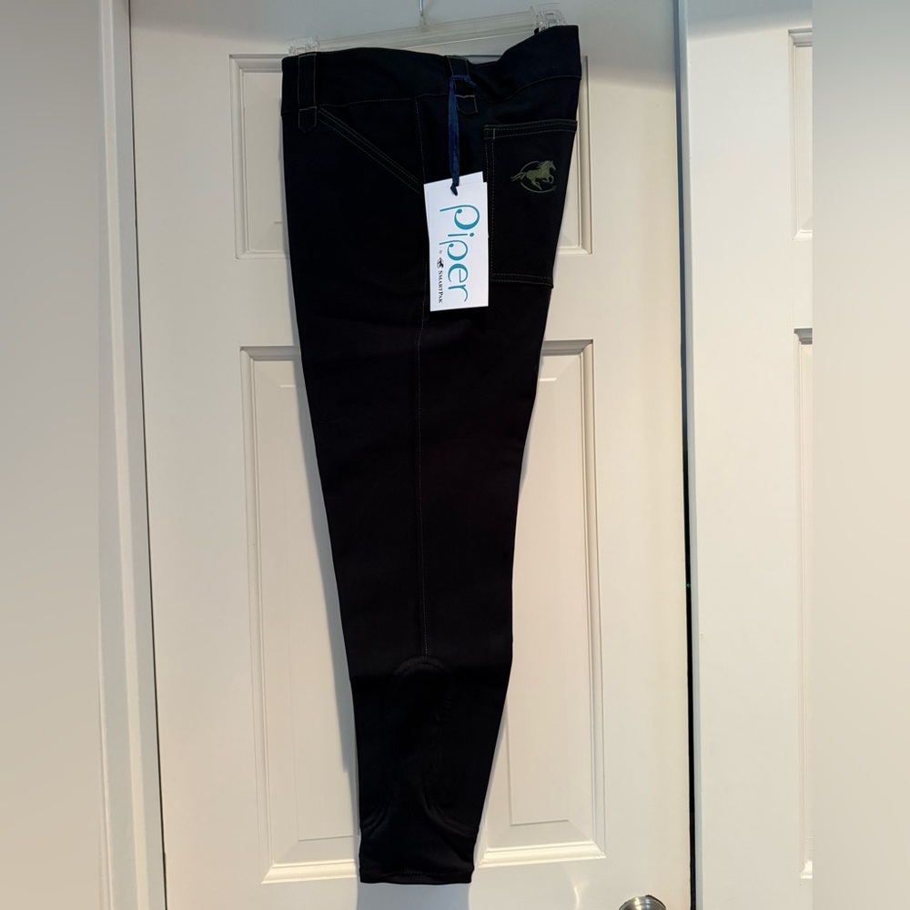 Piper Original Knee Patch Breeches, 34R, Navy/Pine